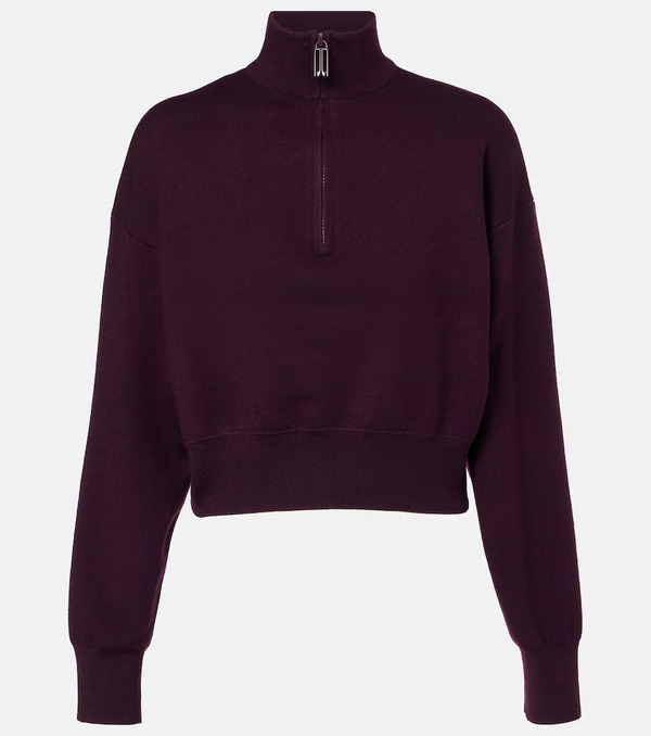  Victoria Beckham Victoria Beckham Wool-blend Half-zip Sweater 