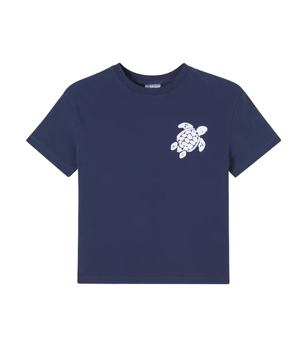  Vilebrequin Kids Vilebrequin Kids Embroidered Cotton Jersey T-shirt 