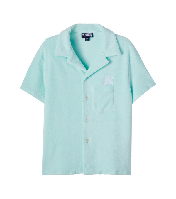  Vilebrequin Kids Vilebrequin Kids Embroidered Cotton Terry Shirt 