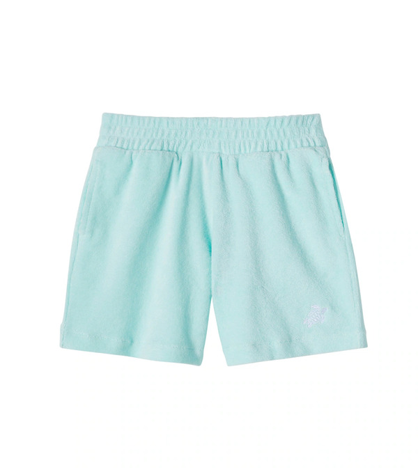  Vilebrequin Kids Vilebrequin Kids Embroidered Cotton Terry Shorts 