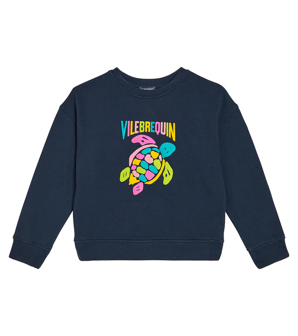  Vilebrequin Kids Vilebrequin Kids Logo Printed Cotton Jersey Sweatshirt 