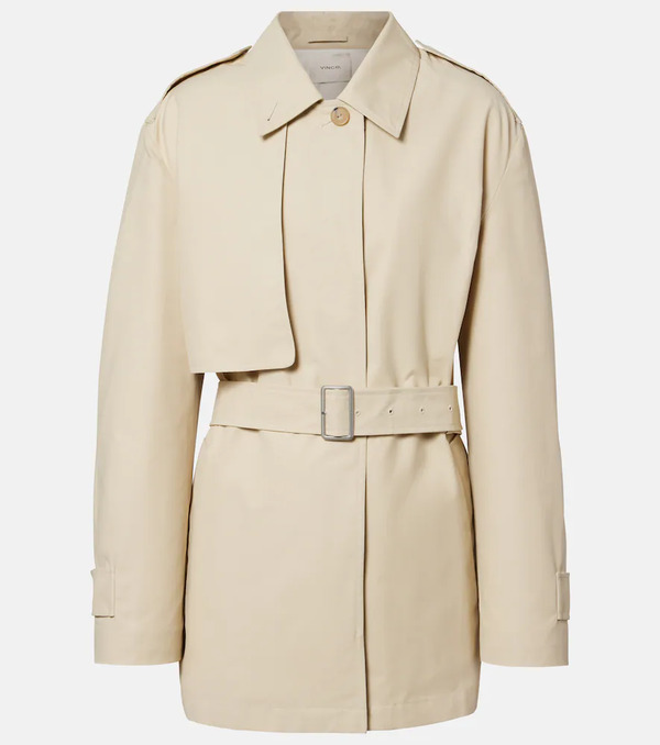  Vince Vince Cotton-blend Cropped Trench Coat 