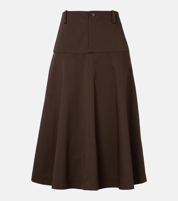 Vince Vince Cotton Twill Midi Skirt 
