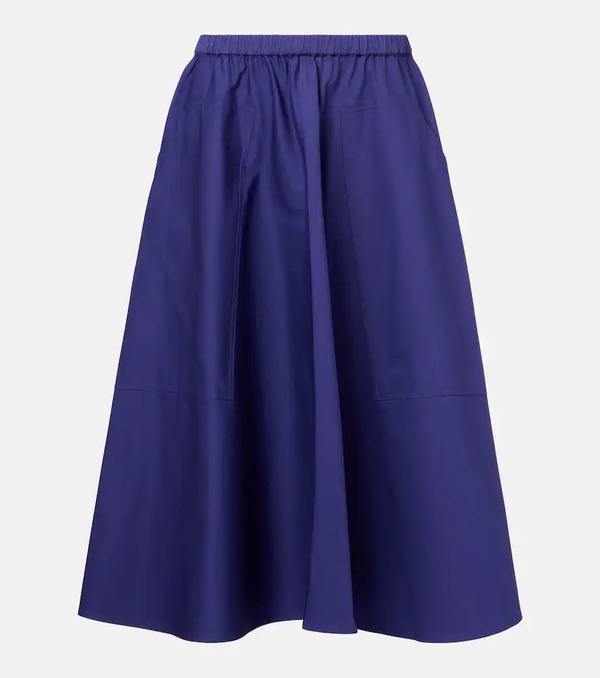  Vince Vince High-rise Cotton Midi Skirt 