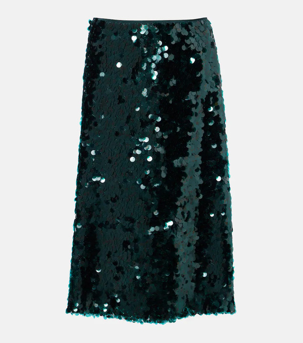  Vince Vince Lucite Sequined Midi Skirt 
