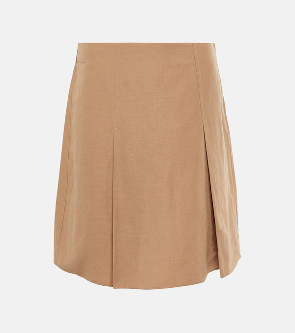  Vince Vince Pleated Cotton-blend Miniskirt 