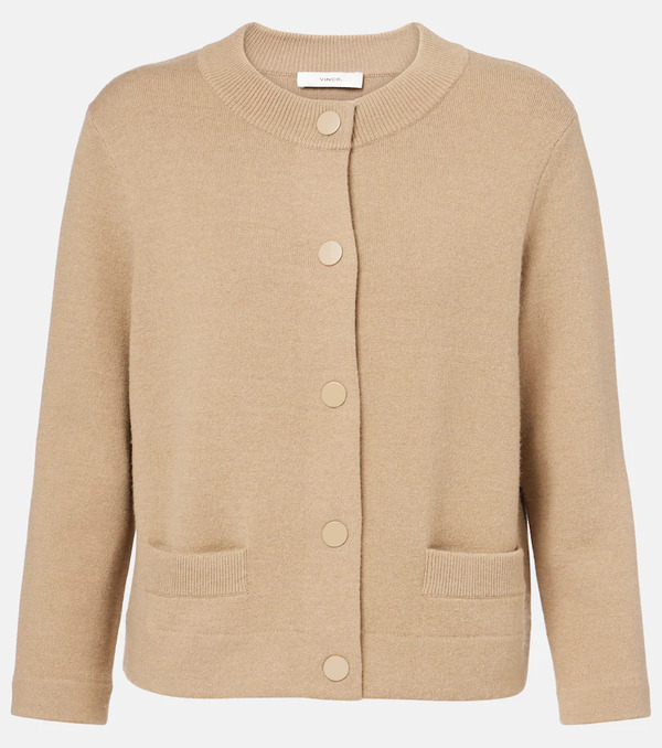  Vince Vince Shrunken Wool And Cashmere Cardigan 