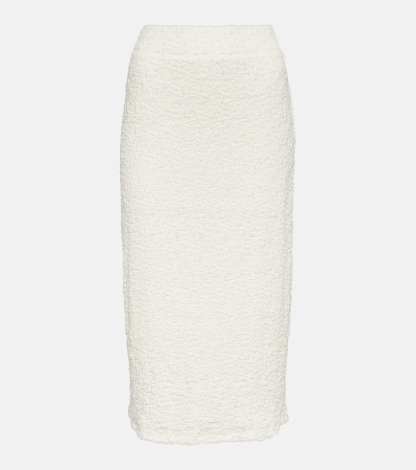  Vince Vince Smocked Cotton-blend Midi Skirt 