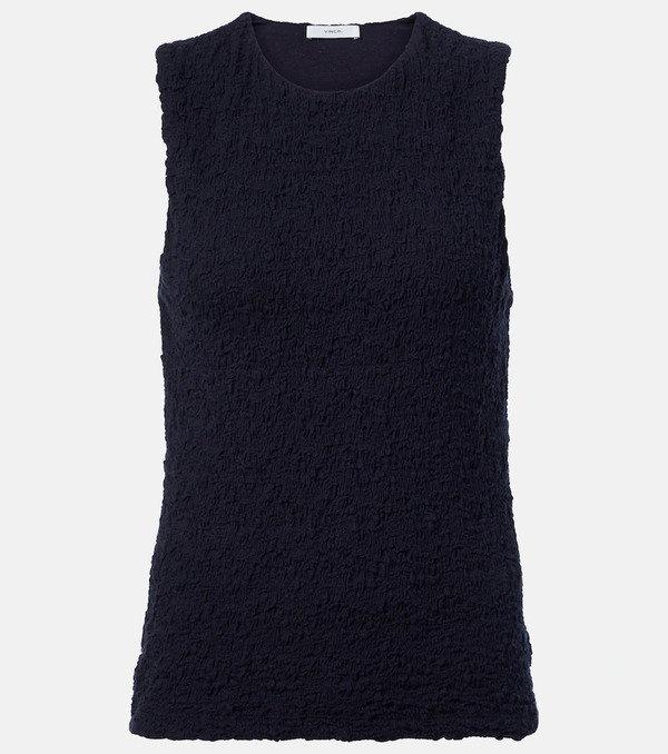 Vince Vince Smocked Cotton-blend Top 