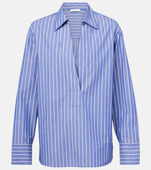  Vince Vince Striped Cotton Polo Shirt 