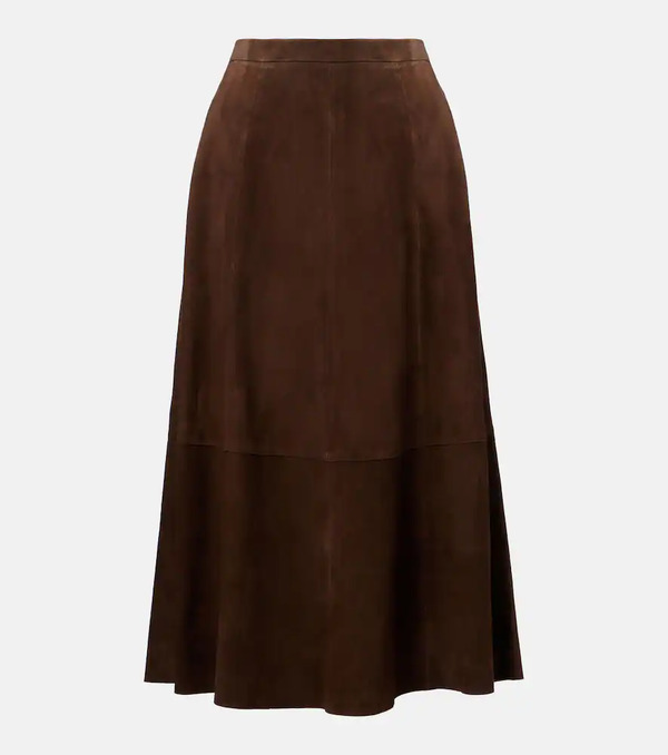  Vince Vince Suede Midi Skirt 