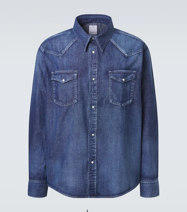  Visvim Visvim Social Sculpture Faded Denim Shirt 