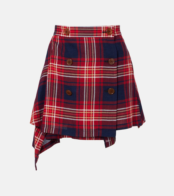  Vivienne Westwood Vivienne Westwood Plaid Asymmetric Miniskirt 