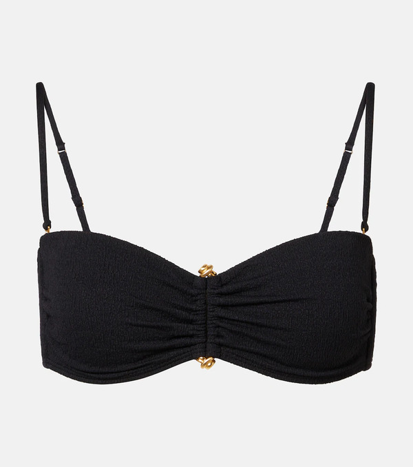  Vix Paula Hermanny Vix Paula Hermanny Nika Embellished Bandeau Bikini Top 