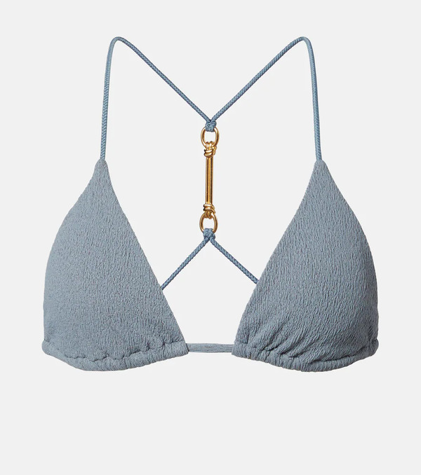  Vix Paula Hermanny Vix Paula Hermanny Nika Embellished Triangle Bikini Top 
