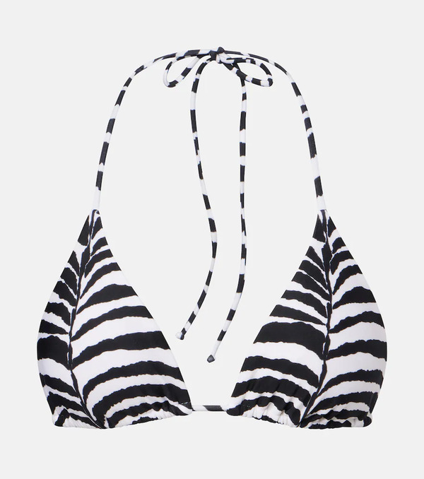  Vix Paula Hermanny Vix Paula Hermanny Tri Zebra-print Bikini Top 