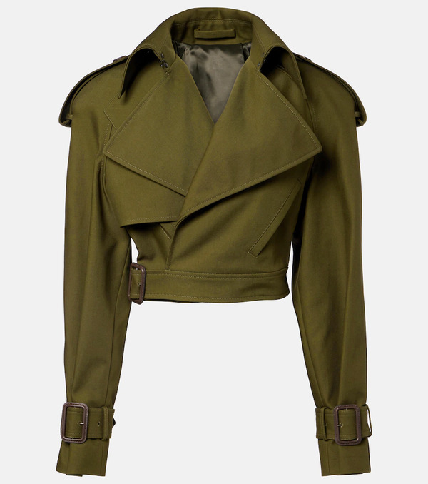 Wardrobe.nyc Wardrobe.nyc Cropped Cotton Twill Trench Coat 