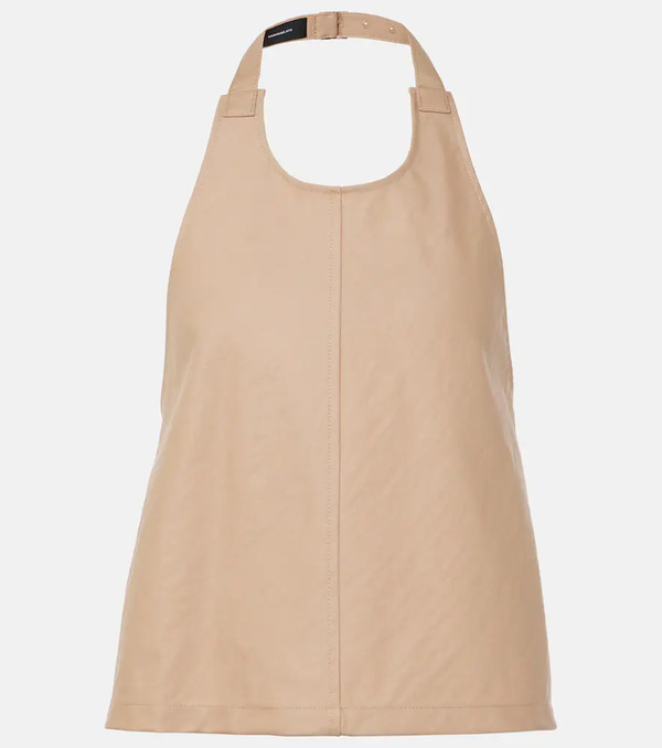  Wardrobe.nyc Wardrobe.nyc Halterneck Cotton-blend Drill Top 