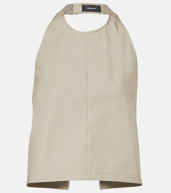  Wardrobe.nyc Wardrobe.nyc Halterneck Cotton-blend Top 