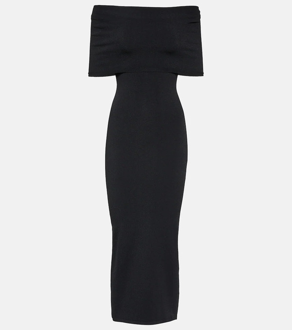  Wardrobe.nyc Wardrobe.nyc Off-shoulder Ribbed-knit Midi Dress 