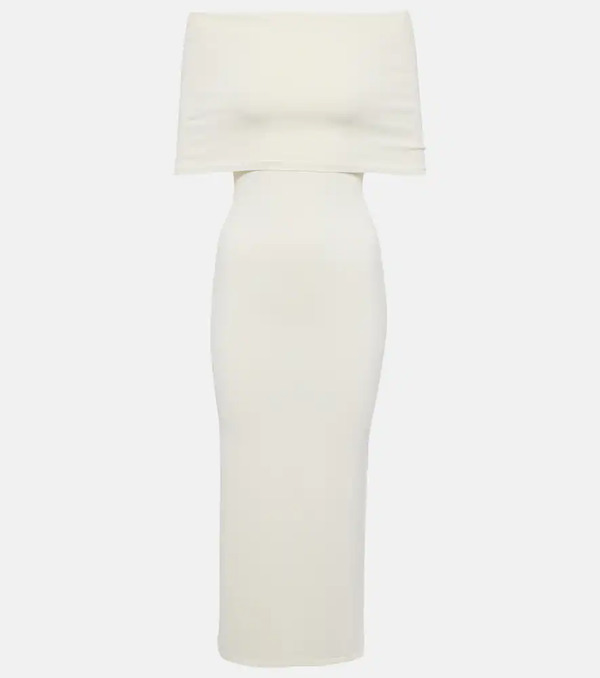  Wardrobe.nyc Wardrobe.nyc Off-shoulder Ribbed-knit Midi Dress 