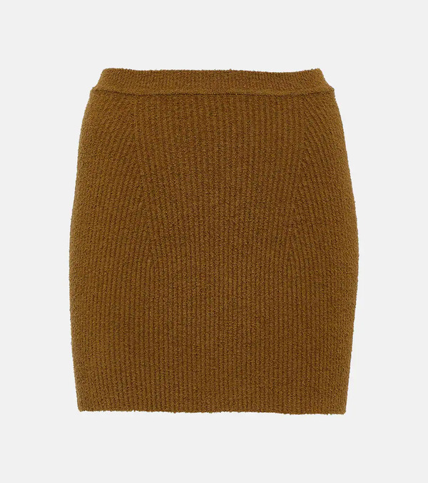  Wardrobe.nyc Wardrobe.nyc Ribbed-knit Cotton-blend Miniskirt 