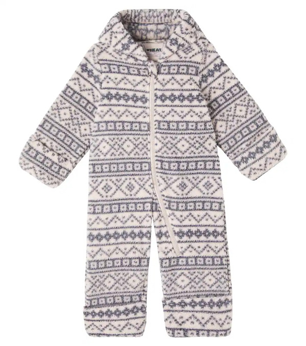  Wheat Wheat Baby Allo Fleece Jacquard Jumpsuit 