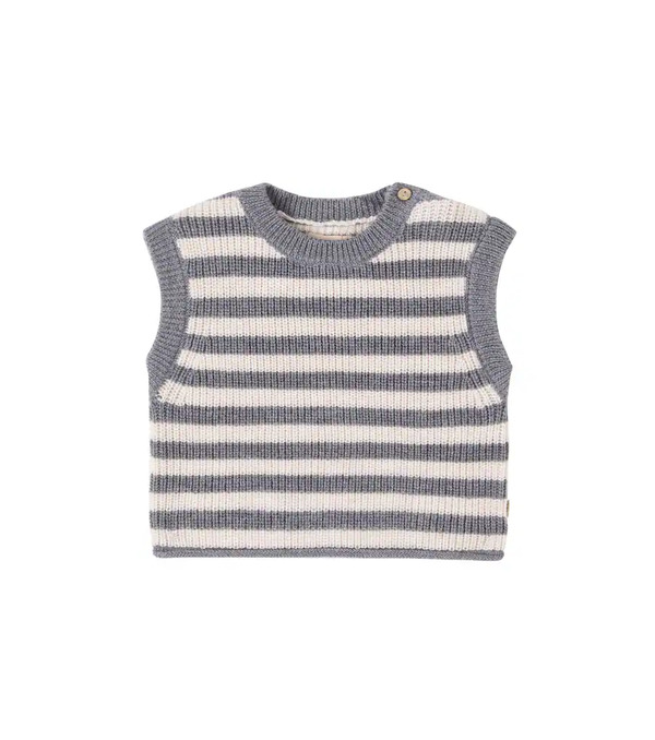  Wheat Wheat Baby Ruby Striped Wool Sweater Vest 