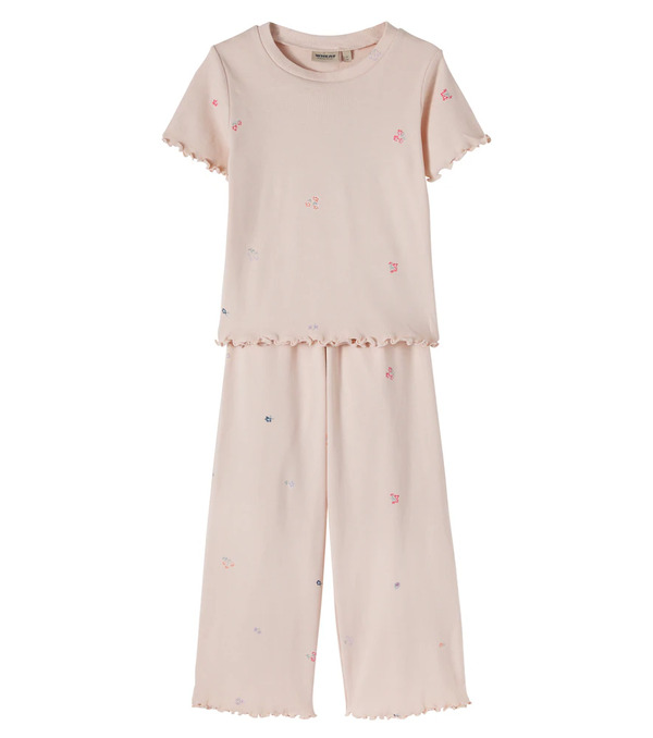  Wheat Wheat Floral Top And Leggings Set 