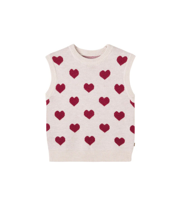  Wheat Wheat Gaby Jacquard Wool Sweater Vest 