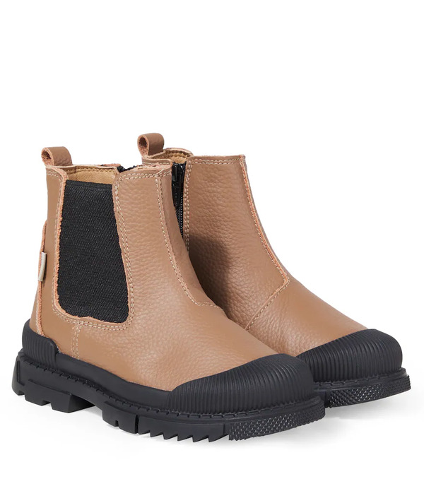  Wheat Wheat Tex Leather Chelsea Boots 