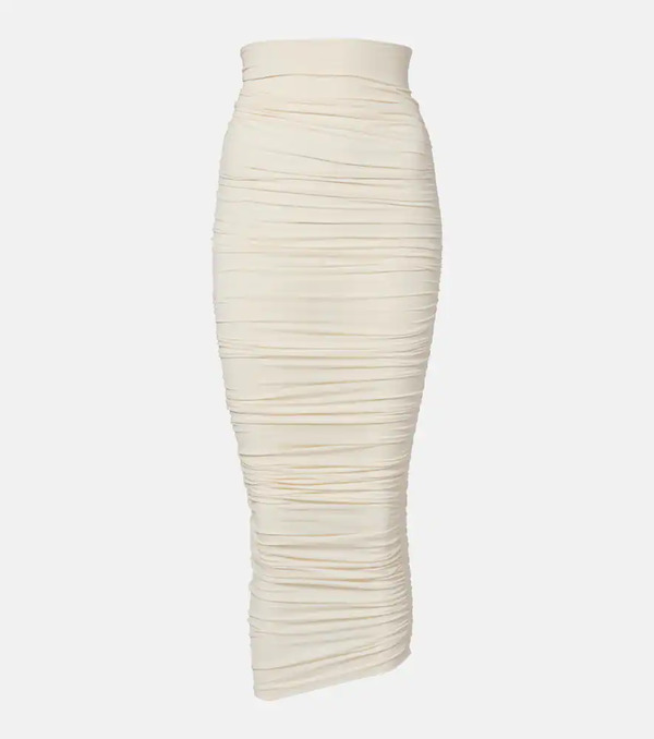  Wolford Wolford Draped Sheer High-rise Midi Skirt 