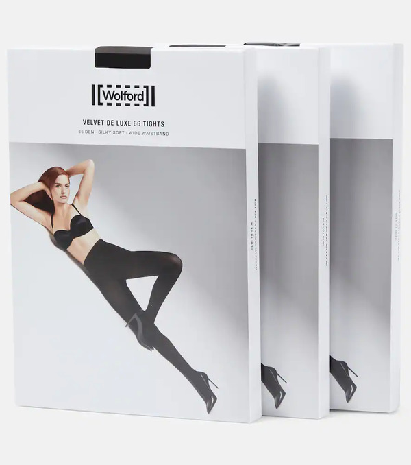  Wolford Wolford Velvet De Luxe 66 Set Of 3 Tights 