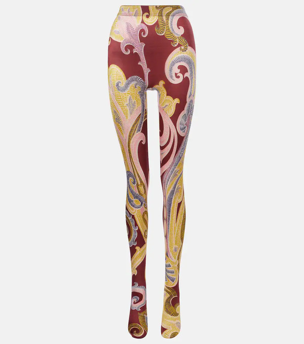  Wolford Wolford X Etro Satin De Luxe Paisley Tights 