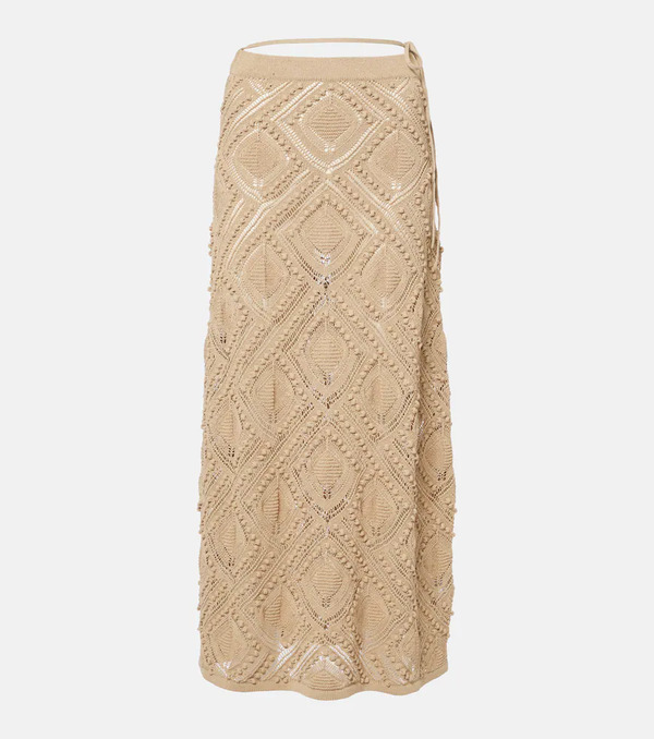  Xu Zhi Xu Zhi Crochet Lace Maxi Skirt 