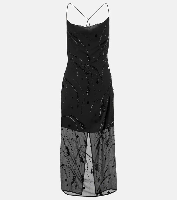  Xu Zhi Xu Zhi Embellished Layered Midi Dress 