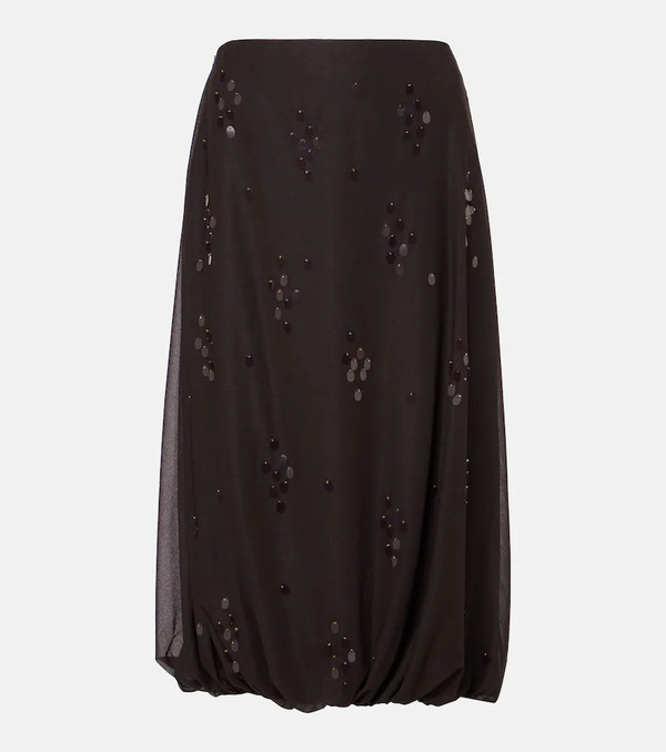  Xu Zhi Xu Zhi Embellished Midi Skirt 
