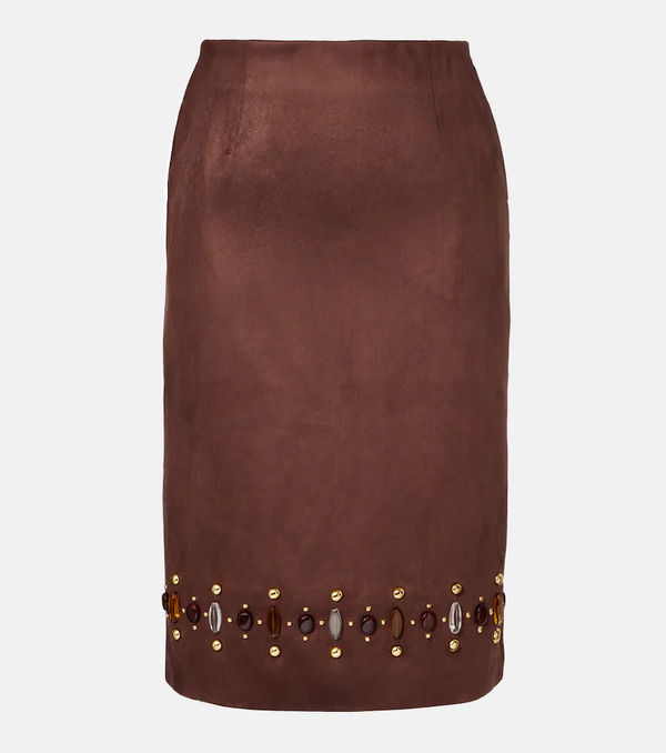  Xu Zhi Xu Zhi Embellished Pencil Skirt 