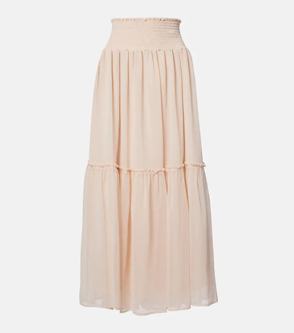  Xu Zhi Xu Zhi Gathered Chiffon Maxi Skirt 