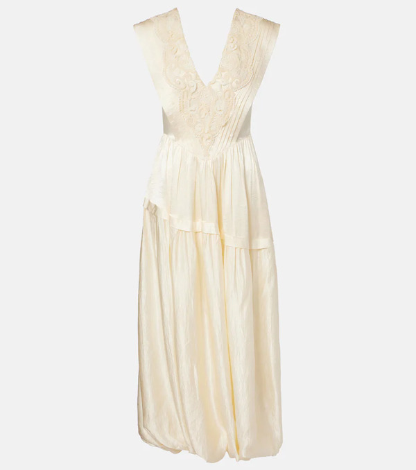  Xu Zhi Xu Zhi Lace-trimmed Maxi Dress 