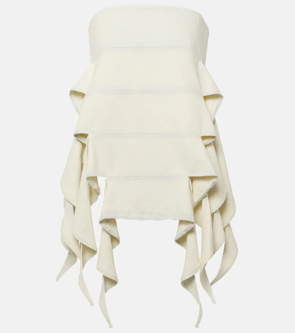  Y/project Y/project Bug Off-shoulder Denim Top 