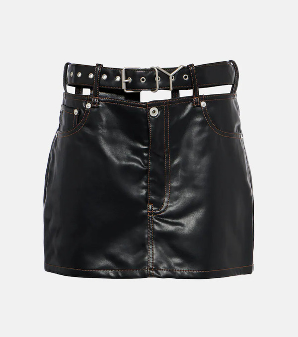  Y/project Y/project Faux Leather Miniskirt 