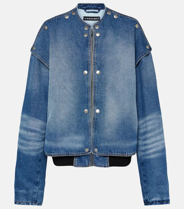  Y/project Y/project Snap Off Denim Bomber Jacket 