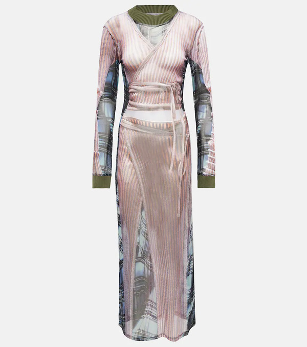  Y/project Y/project X Jean Paul Gaultier Trompe L'oeil Maxi Dress 