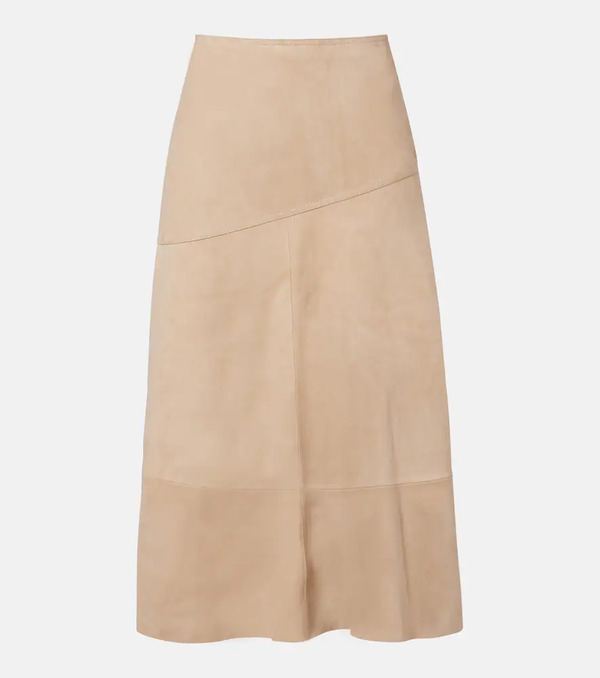  Yves Salomon Yves Salomon Suede Midi Skirt 