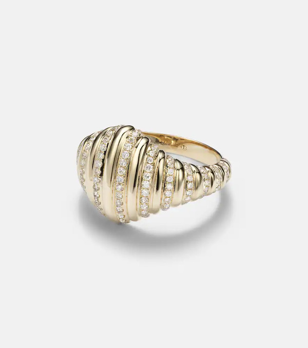  Yvonne Leon Yvonne Lã©on 9kt Gold Ring With Diamonds 