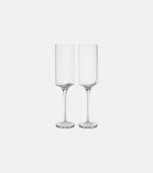  Zaha Hadid Design Zaha Hadid Design Hew Set Of 2 Champagne Flute Glasses 