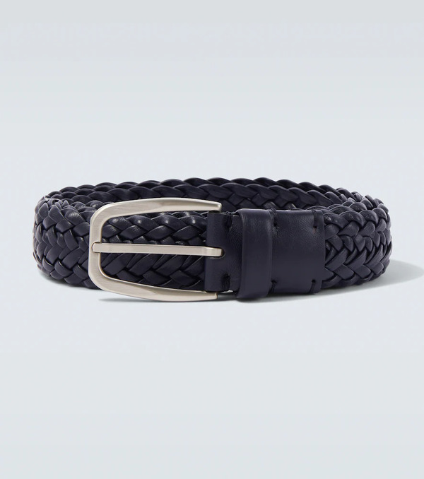  Zegna Zegna Braided Leather Belt 