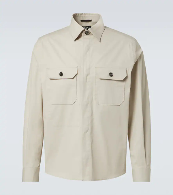  Zegna Zegna Cotton-blend Overshirt 