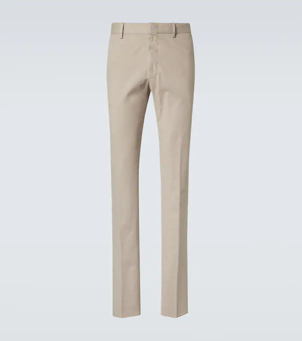  Zegna Zegna Cotton-blend Straight Pants 